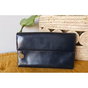 VTG 40's Black German Leather Hand Clutch